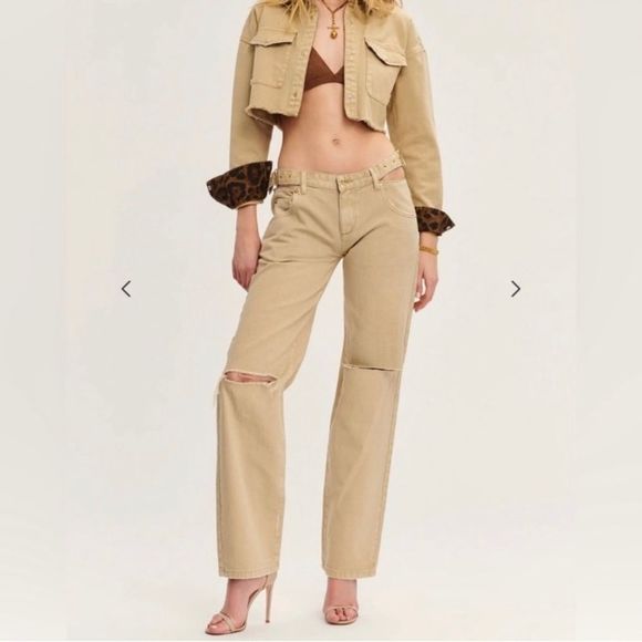 SER.O.YA Christy Low Rise Boyfriend Jean in Savannah Revolve Size 27 - Picture 1 of 10